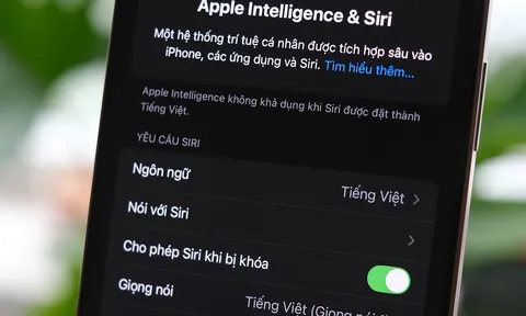 Người dùng iPhone đã có thể tương tác với trợ lý ảo Siri bằng tiếng Việt