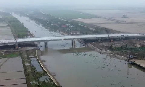 Cầu vượt sông Hóa nối Hải Phòng - Thái Bình dự kiến về đích vượt tiến độ 3 - 4 tháng