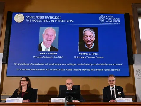 “Bố già AI” nhận giải Nobel Vật lý về nghiên cứu máy học