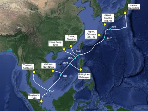 Việt Nam có thêm một tuyến cáp quang biển đi vào hoạt động, dung lượng lớn gấp 2 lần cáp AAE-1