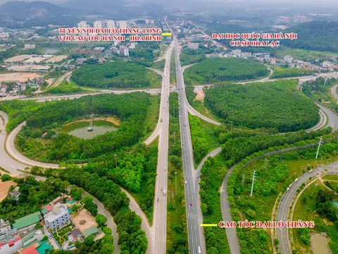 Hình hài tuyến đường 5.200 tỷ đồng nối đại lộ Thăng Long sau 7 tháng thi công
